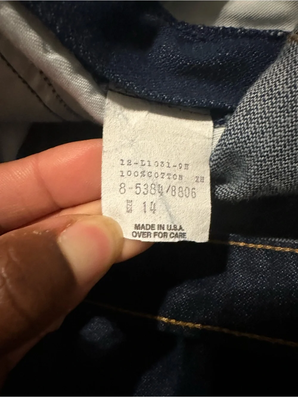 DEE CEE New Vintage size 14 USA 100% Cotton Jeans NWT